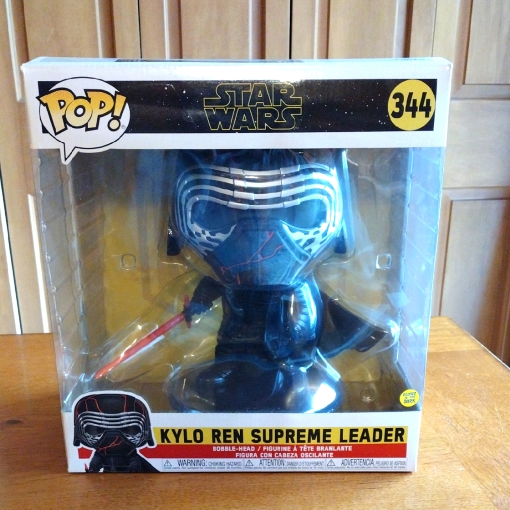 10" Funko Pop KYLO REN SUPREME LEADER #344 Star Wars Glow in the Dark Figure